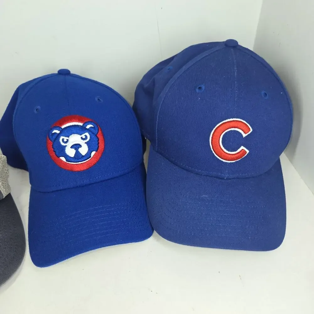 Vtg Chicago Cubs MLB Hats Hat Snapback Adjustable Caps Cap Lot of 4 Baseball Y2k - Picture 4 of 16